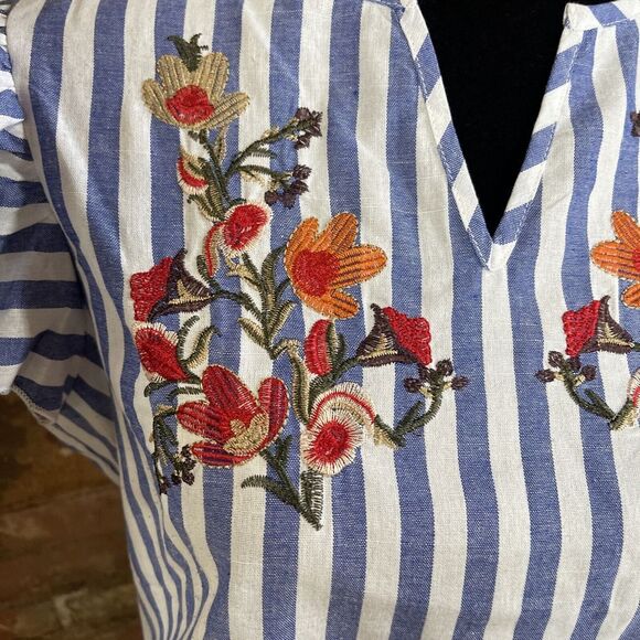 Shein  Embroidered Size Large Woman's Tunic Top EUC 86 - Picture 6 of 10